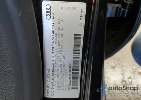 2014 Audi S7 Premium z USA, uszkodzony, nr VIN WAUW2AFC1EN096384
